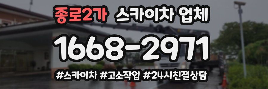 종로2가 스카이차 업체