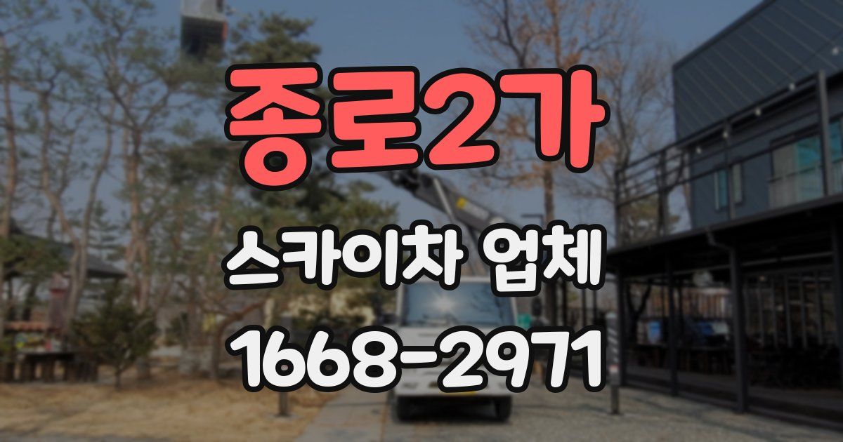 종로2가 스카이차 업체