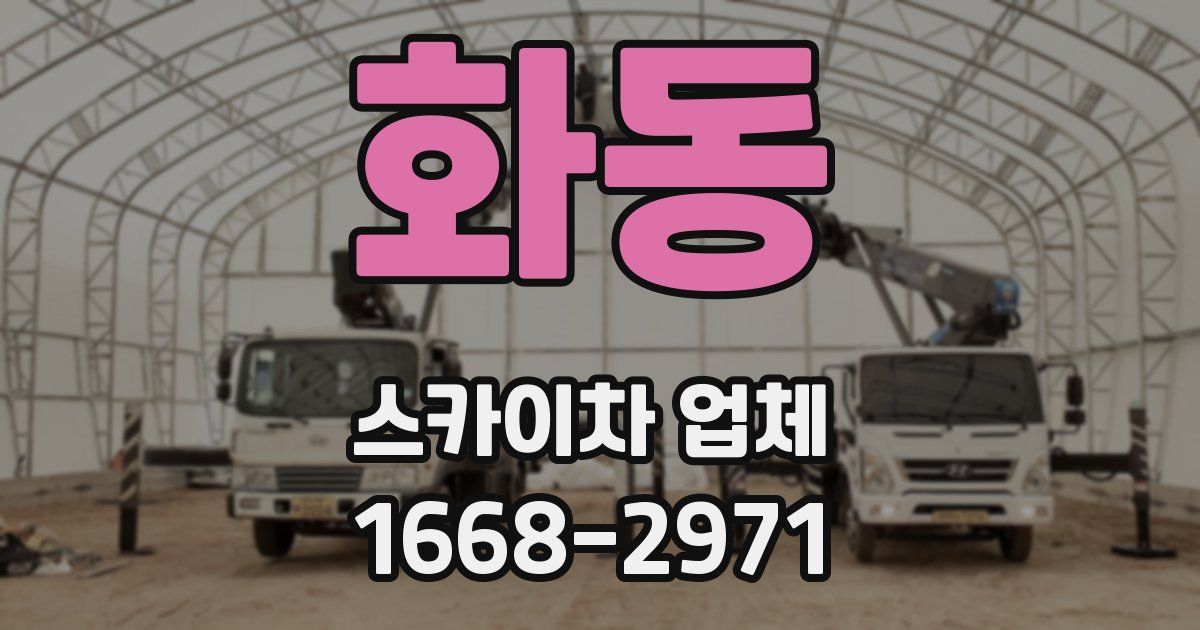 화동 스카이차 업체