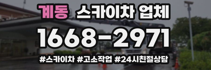 계동 스카이차 업체