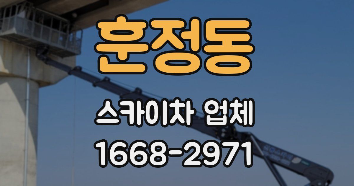 훈정동 스카이차 업체