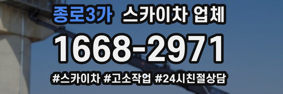종로3가 스카이차 업체