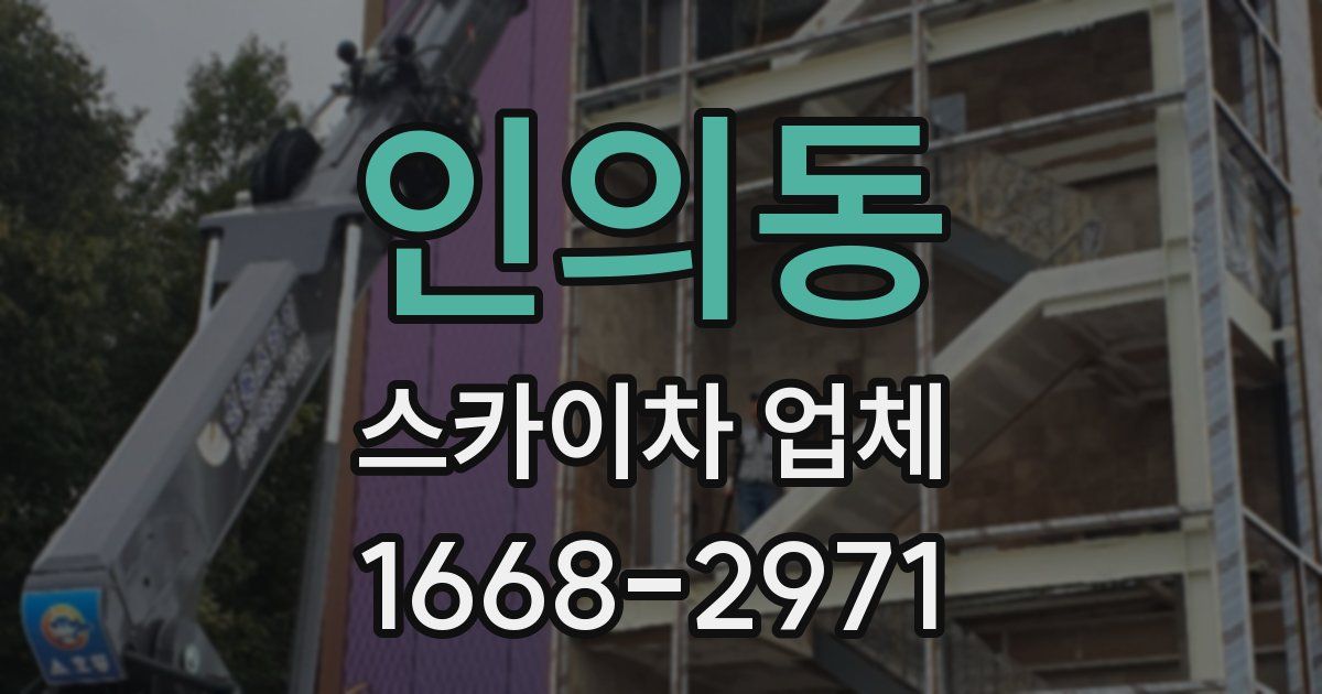 인의동 스카이차 업체