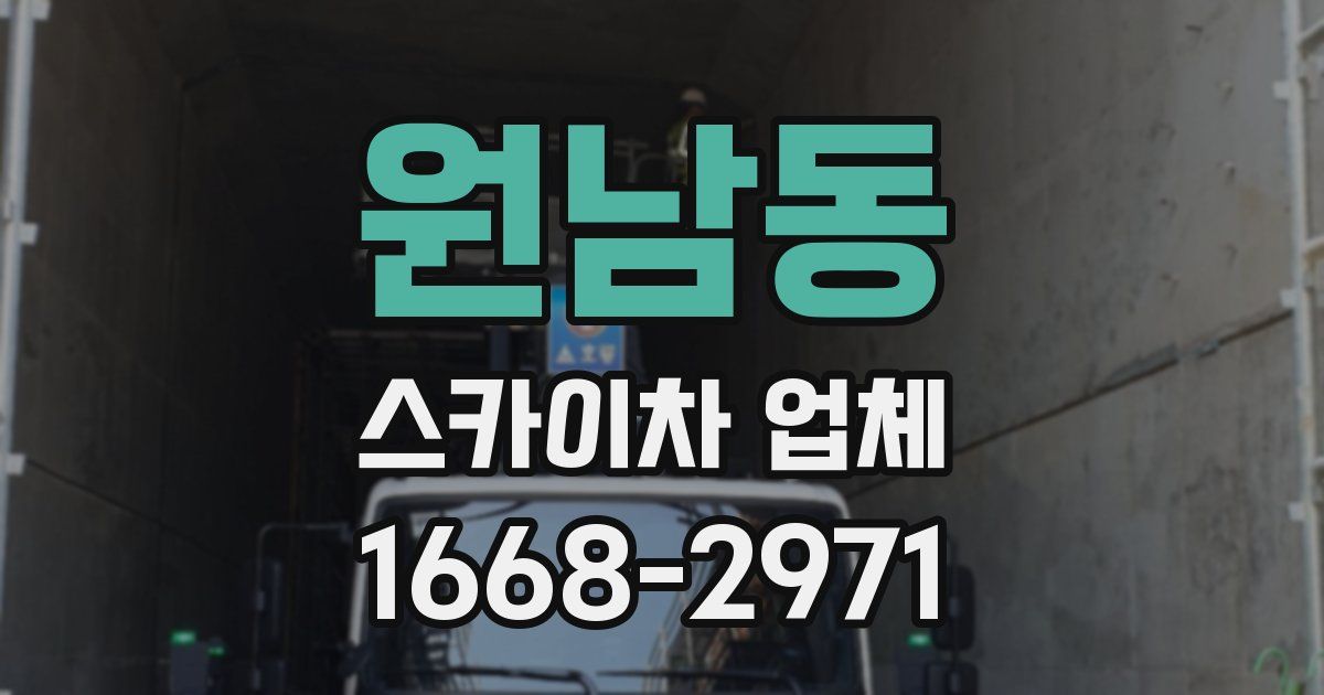 원남동 스카이차 업체