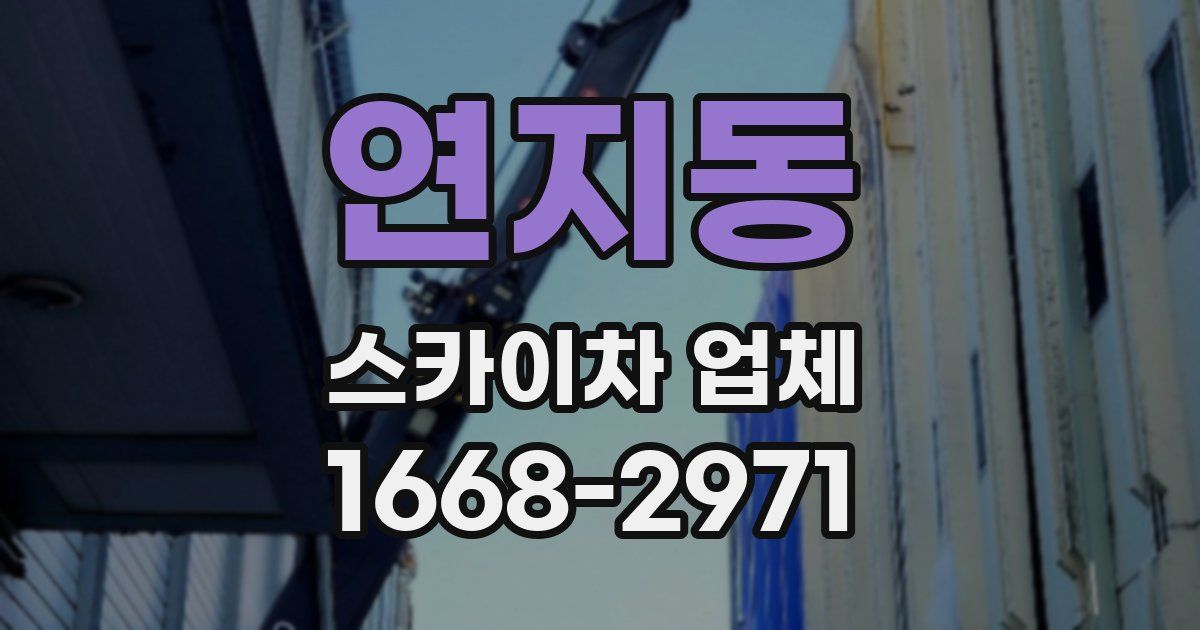연지동 스카이차 업체