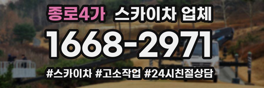 종로4가 스카이차 업체