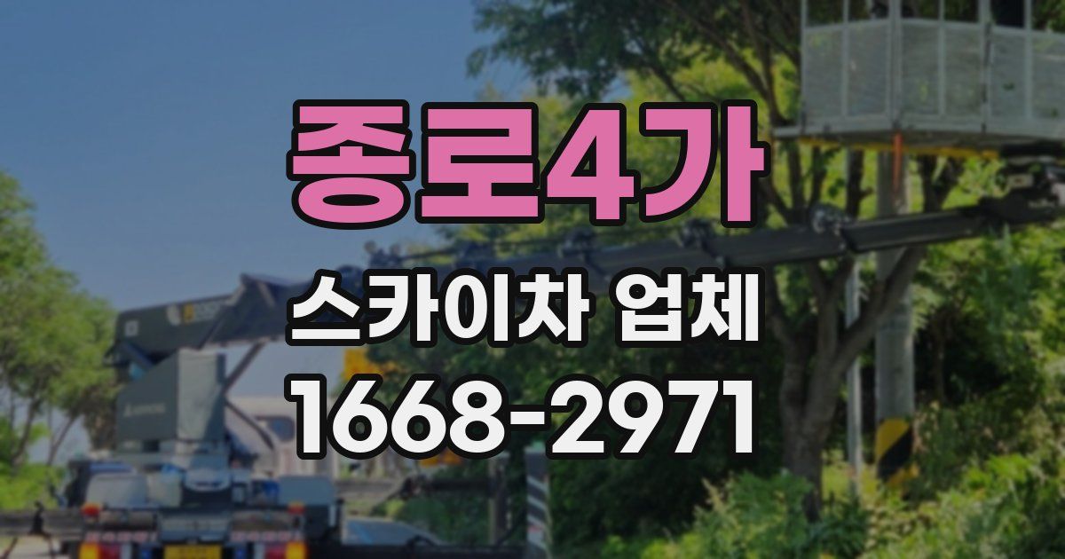 종로4가 스카이차 업체
