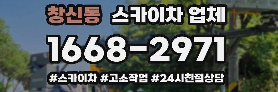창신동 스카이차 업체