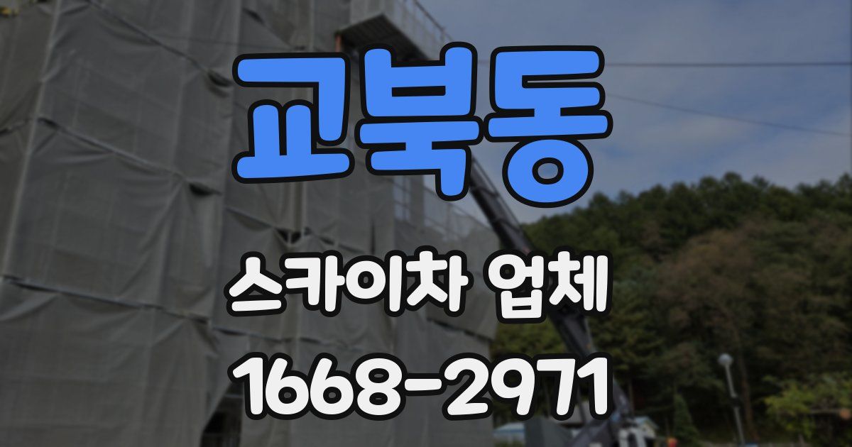 교북동 스카이차 업체