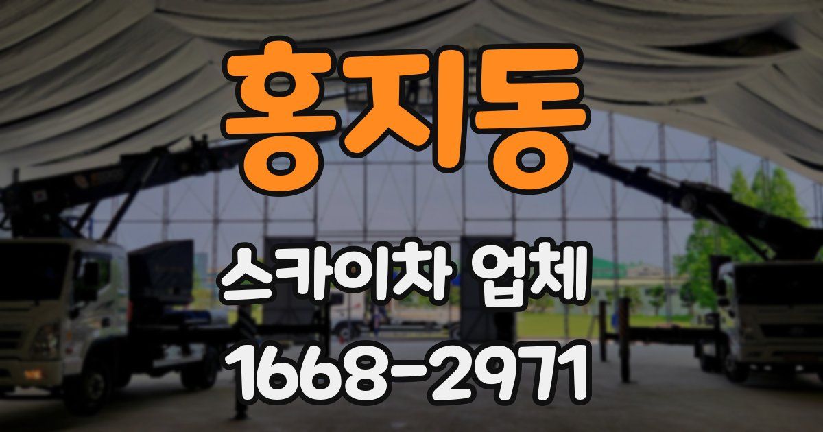 홍지동 스카이차 업체