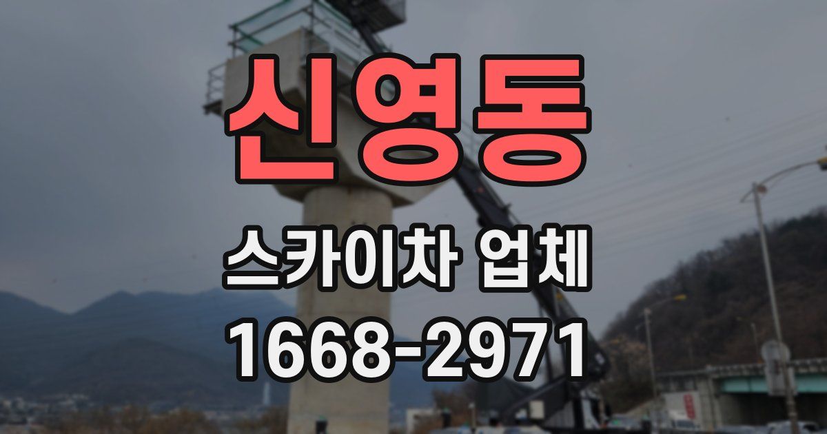 신영동 스카이차 업체