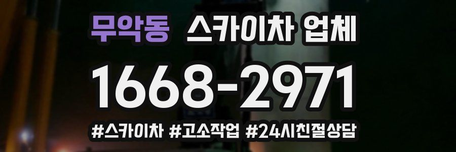 무악동 스카이차 업체