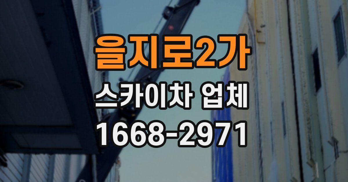 을지로2가 스카이차 업체