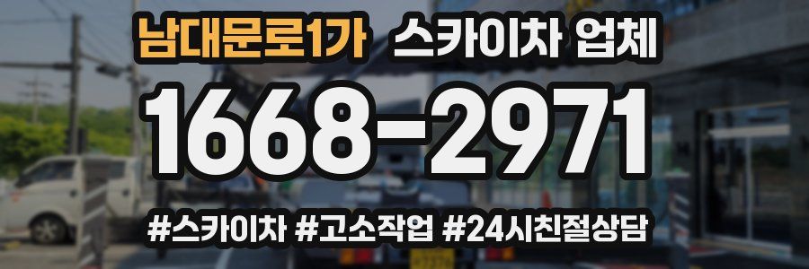 남대문로1가 스카이차 업체