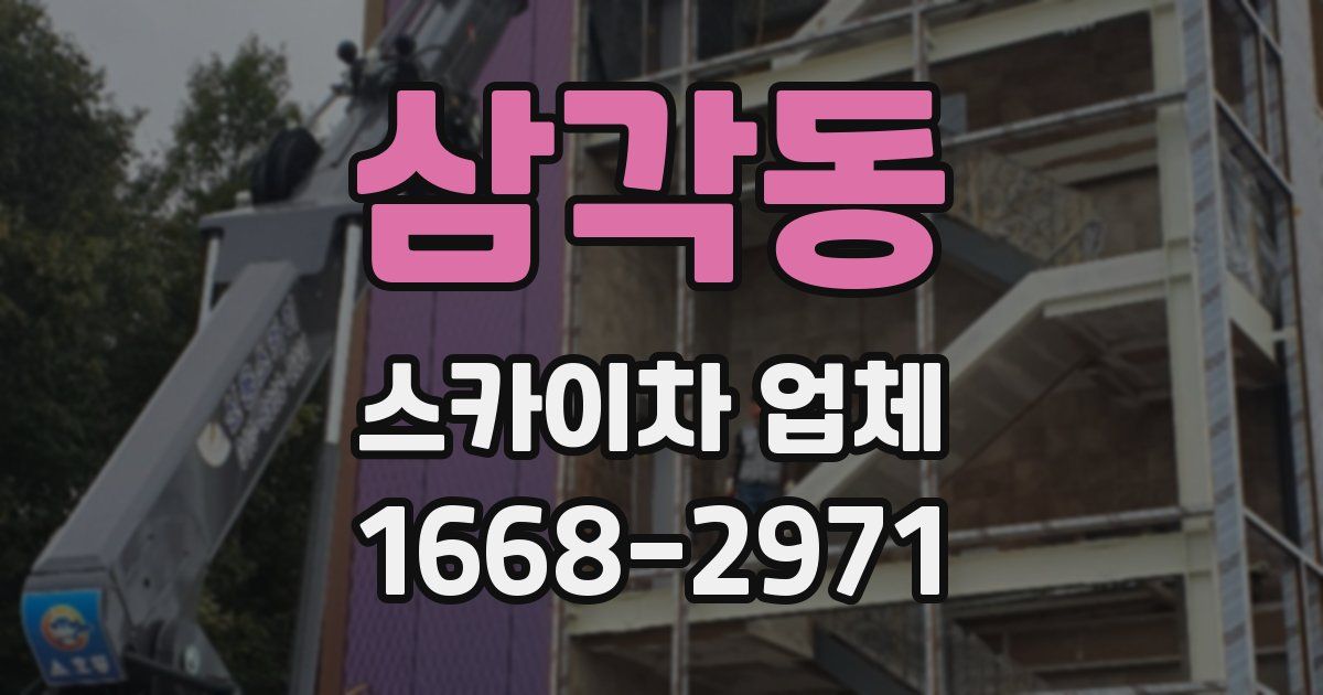 삼각동 스카이차 업체