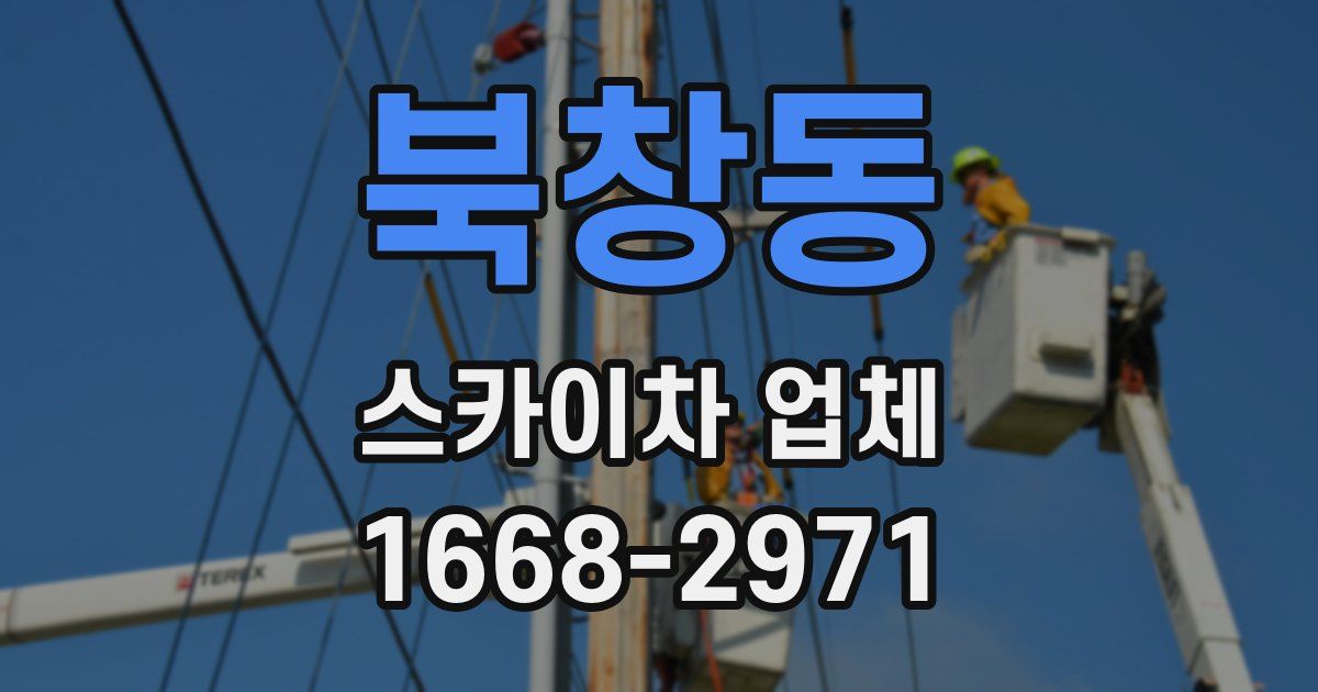 북창동 스카이차 업체