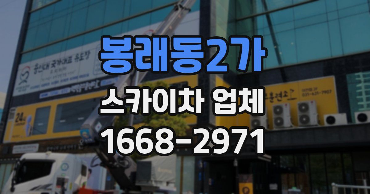 봉래동2가 스카이차 업체