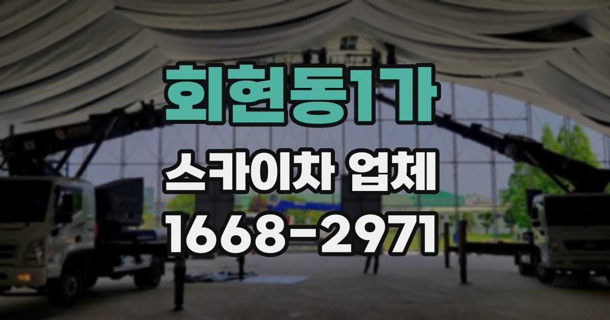 회현동1가 스카이차 업체
