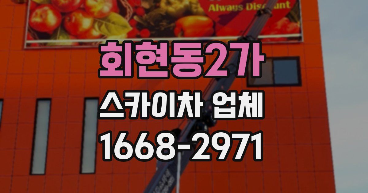 회현동2가 스카이차 업체