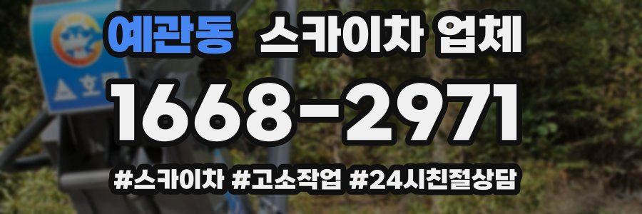 예관동 스카이차 업체