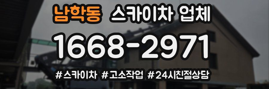 남학동 스카이차 업체