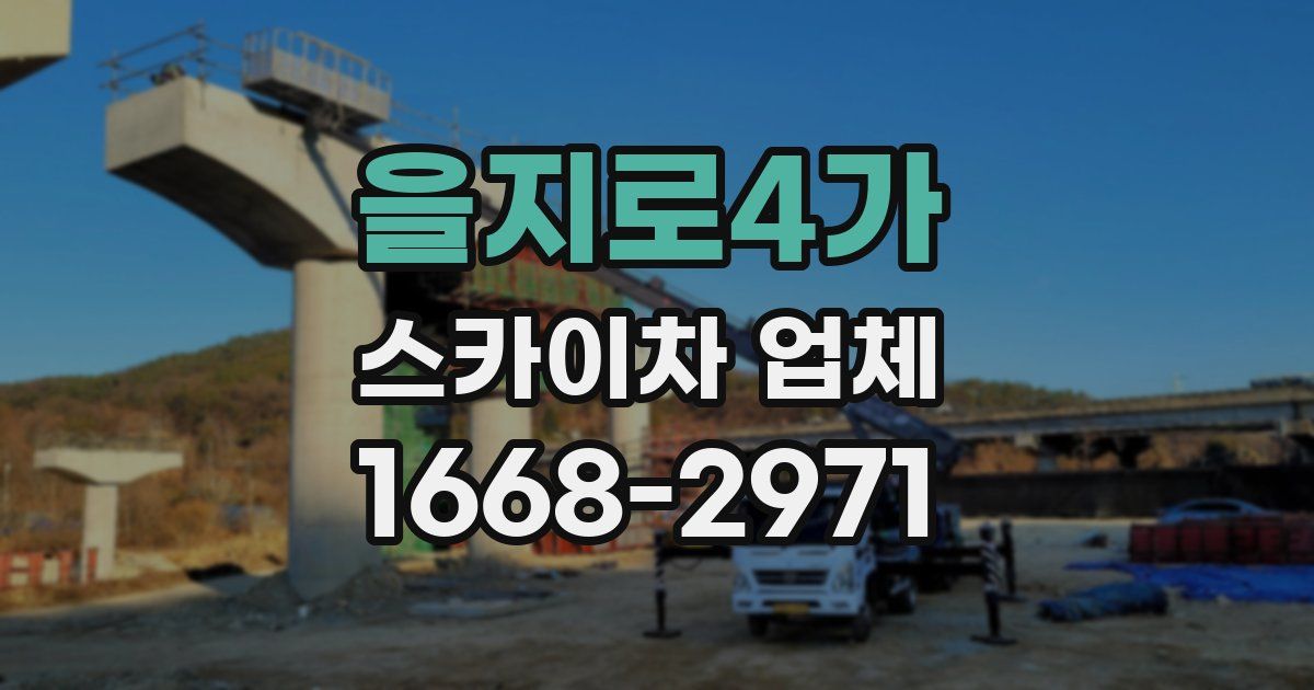 을지로4가 스카이차 업체