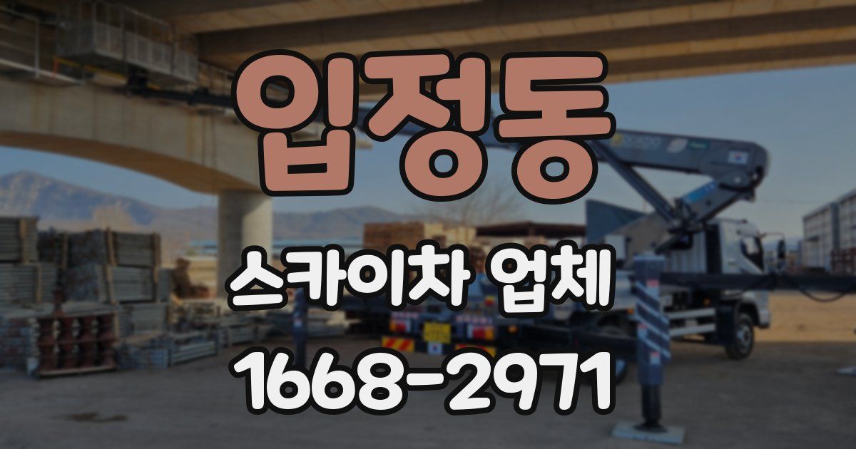 입정동 스카이차 업체
