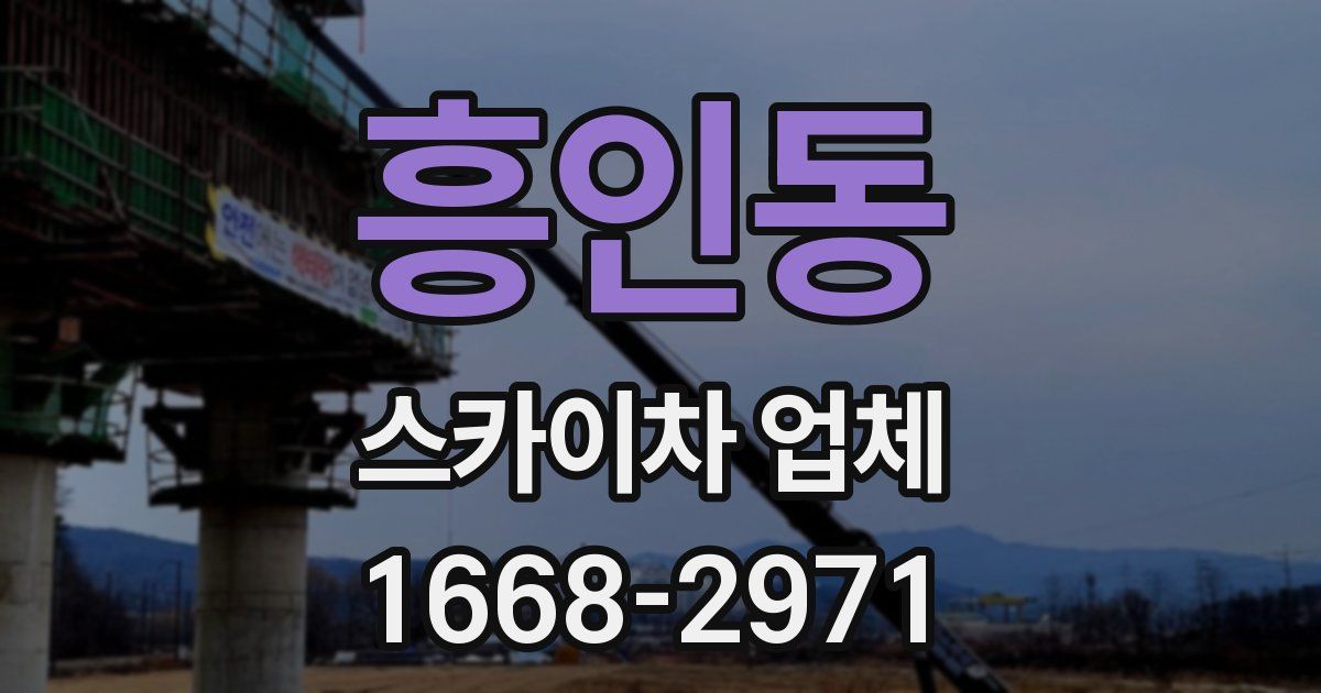 흥인동 스카이차 업체