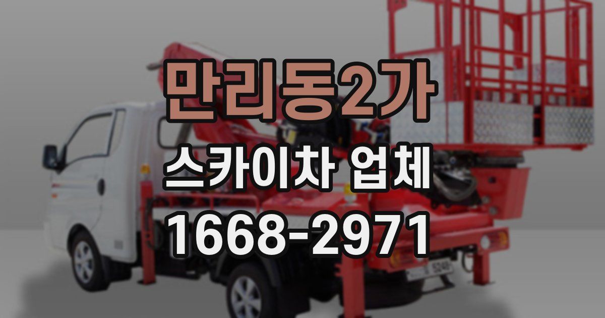 만리동2가 스카이차 업체