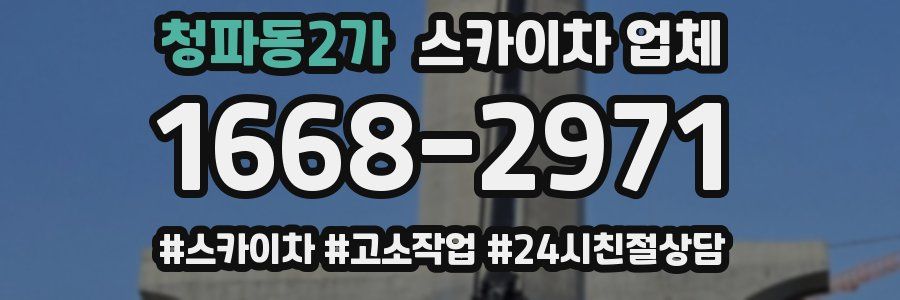 청파동2가 스카이차 업체