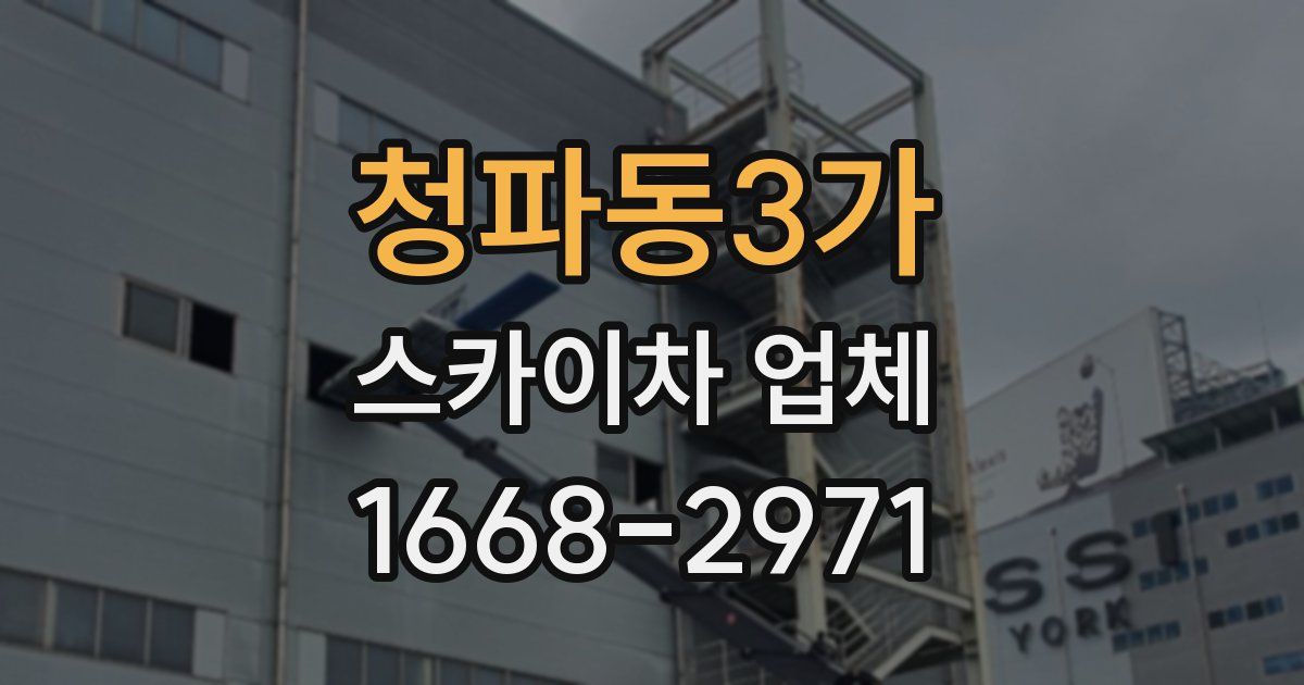 청파동3가 스카이차 업체