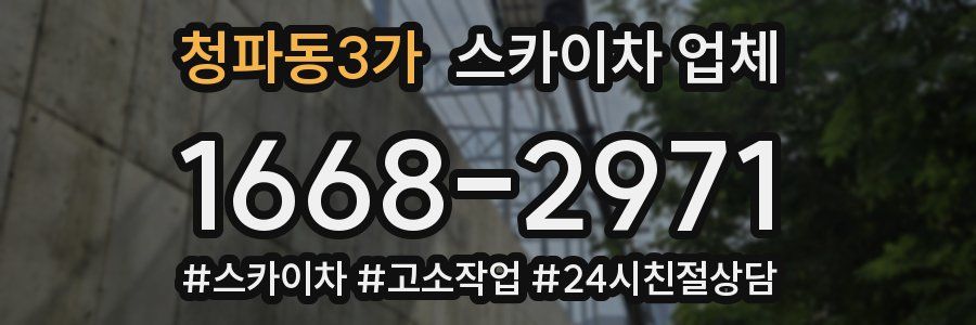 청파동3가 스카이차 업체