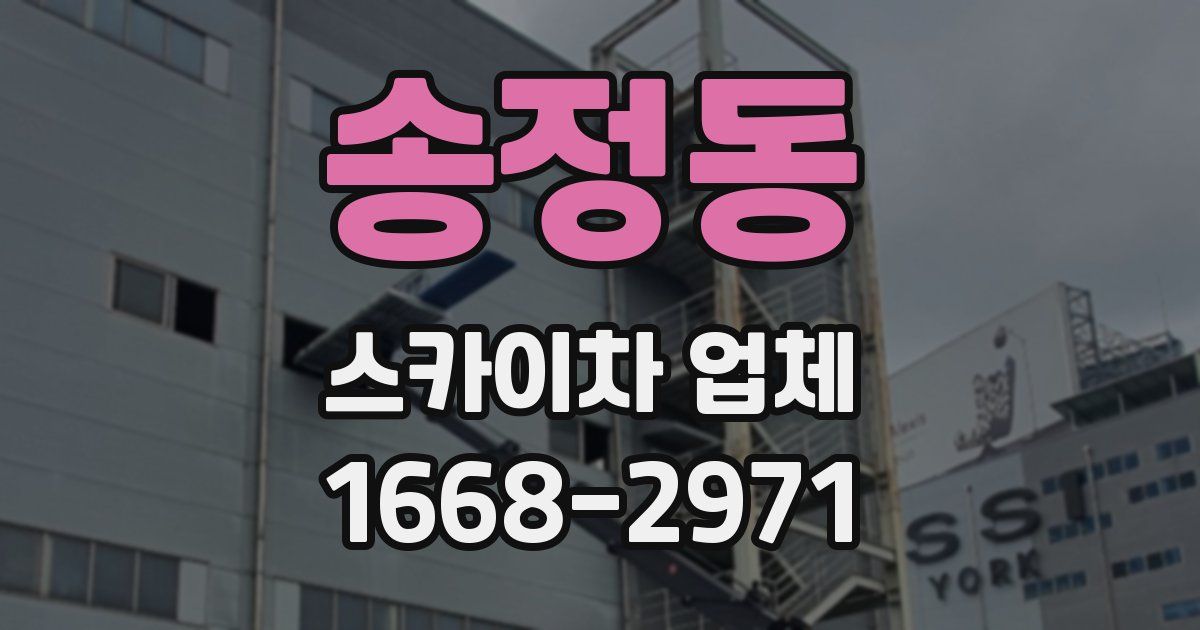 송정동 스카이차 업체