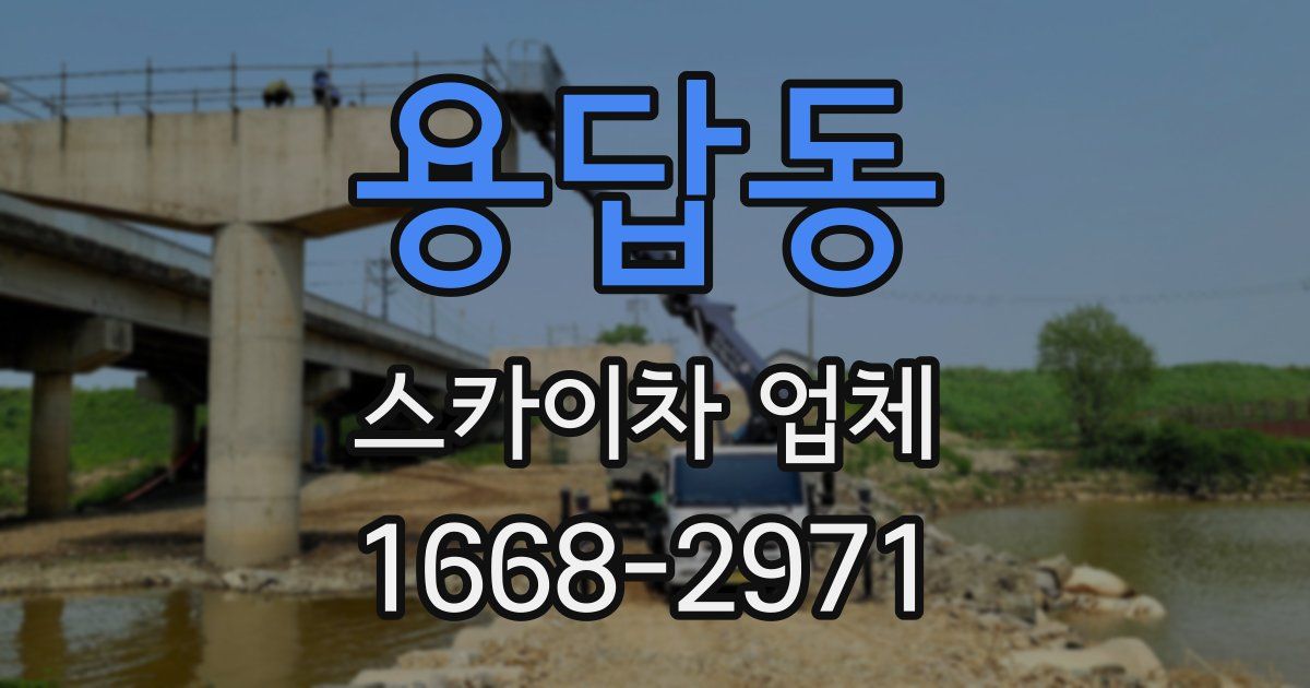 용답동 스카이차 업체