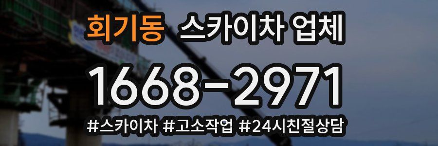 회기동 스카이차 업체