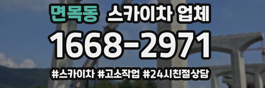 면목동 스카이차 업체