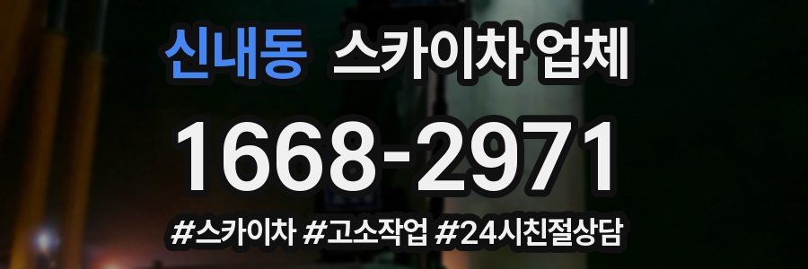 신내동 스카이차 업체