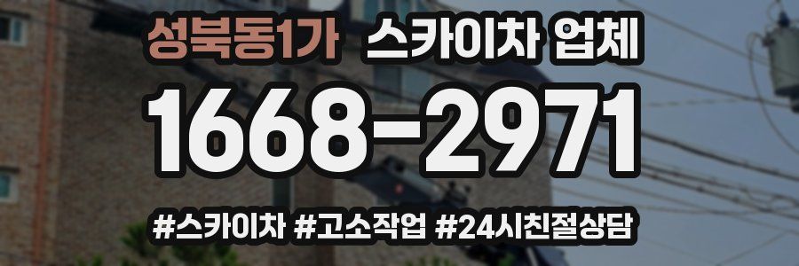 성북동1가 스카이차 업체