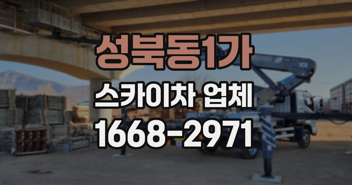 성북동1가 스카이차 업체