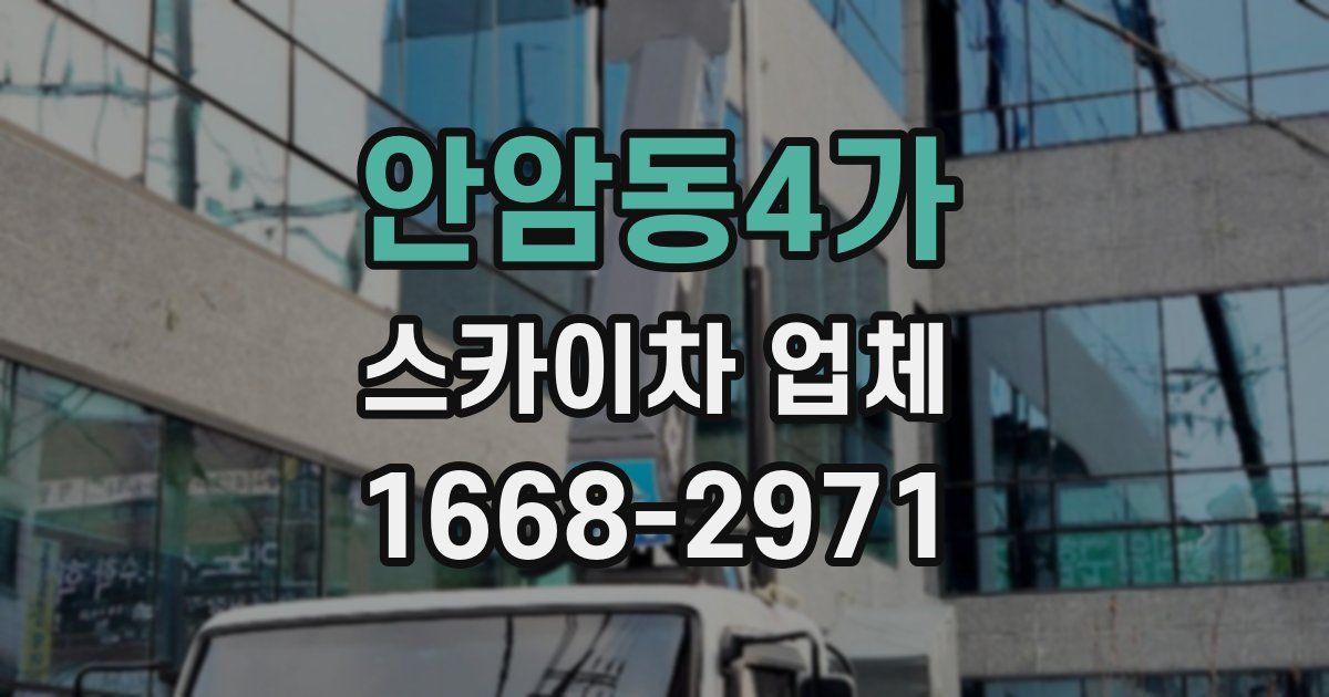 안암동4가 스카이차 업체