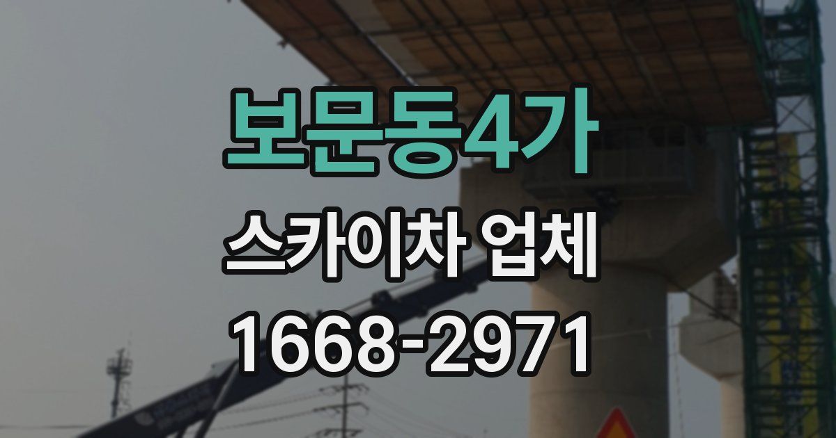 보문동4가 스카이차 업체