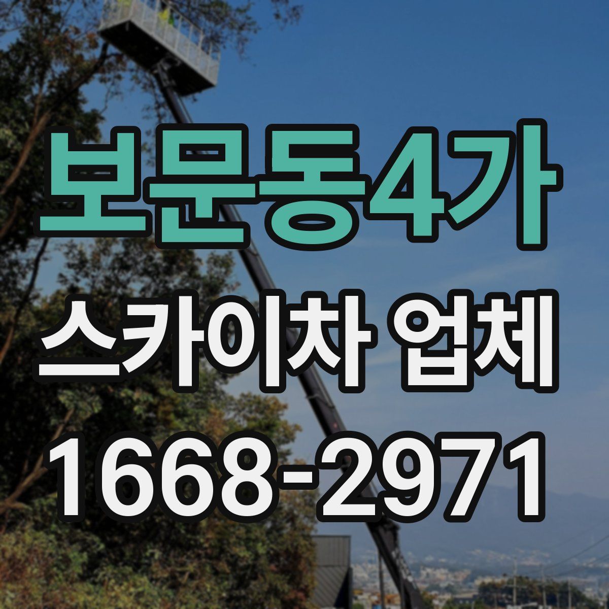 보문동4가 스카이차 업체