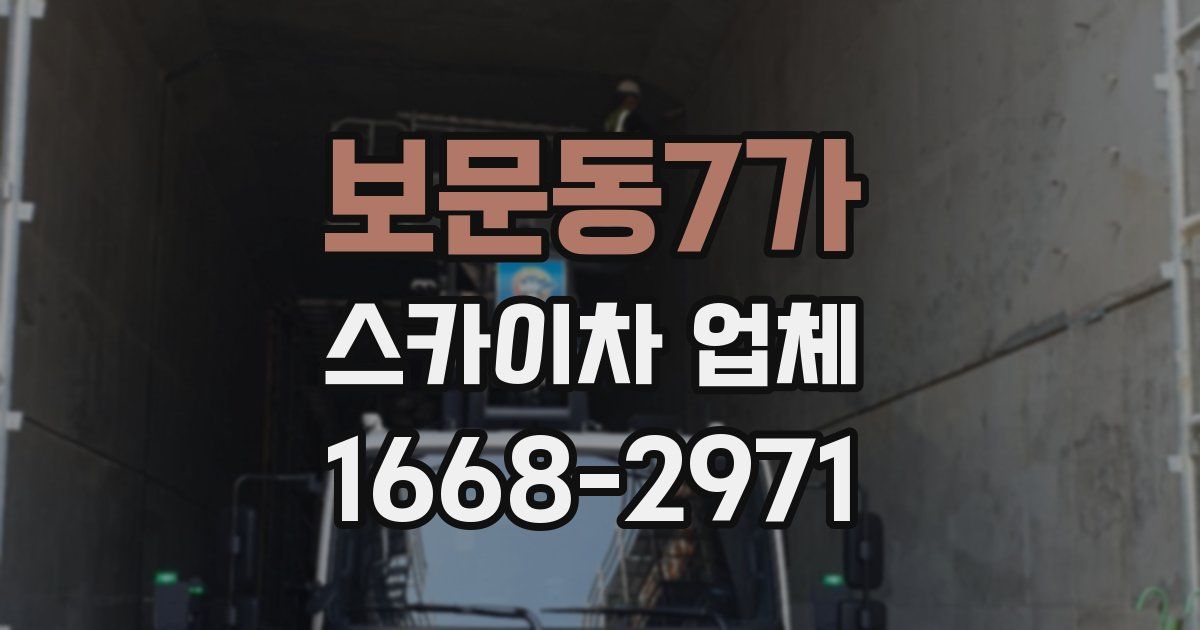 보문동7가 스카이차 업체
