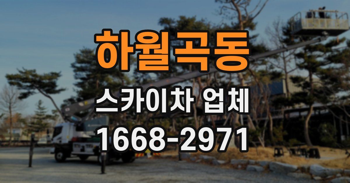 하월곡동 스카이차 업체