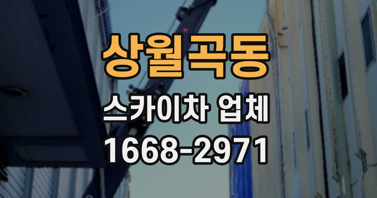 상월곡동 스카이차 업체