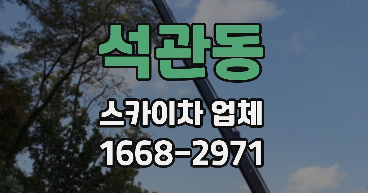 석관동 스카이차 업체