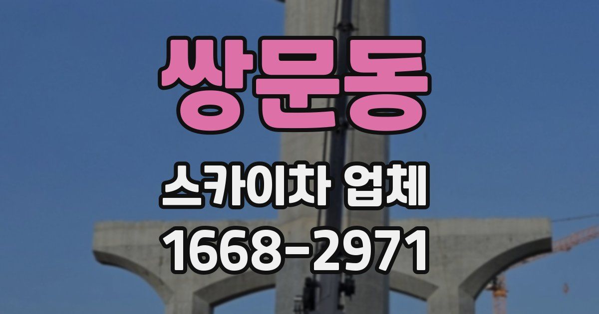 쌍문동 스카이차 업체