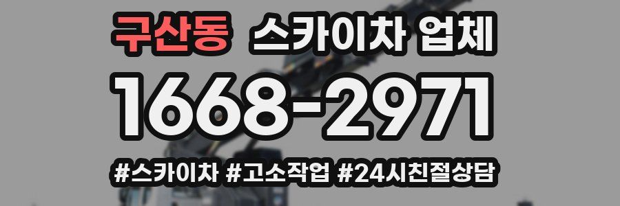 구산동 스카이차 업체