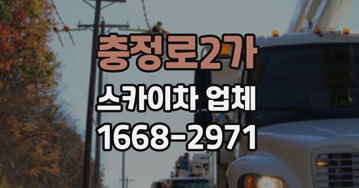 충정로2가 스카이차 업체