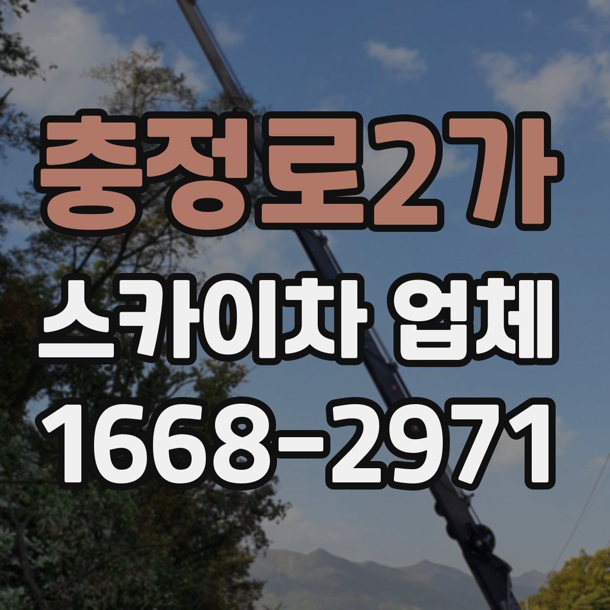충정로2가 스카이차 업체